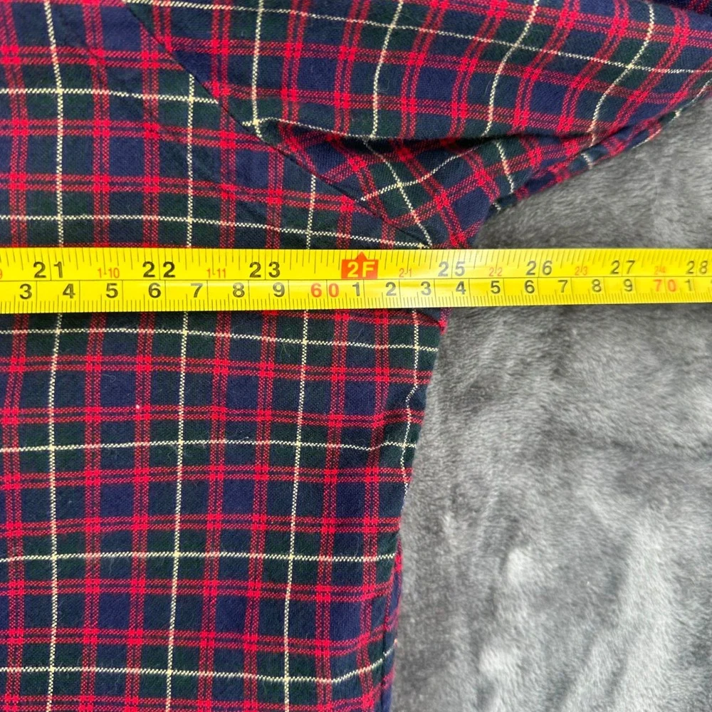 Polo Ralph Lauren Mens XL Classic Fit Plaid Button Down Shirt Navy Red Green